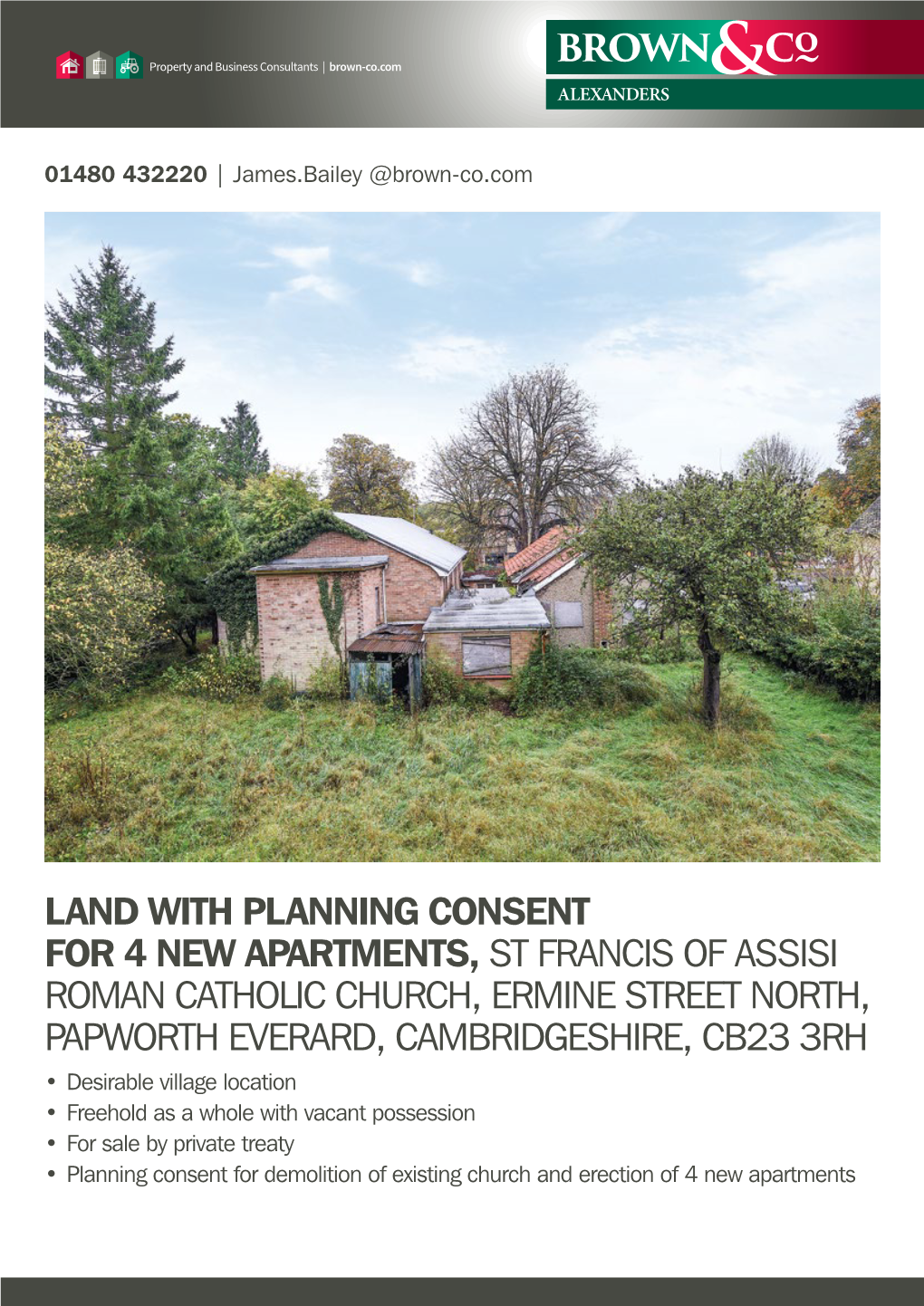 Land with Planning Consent for 4 New Apartments, St