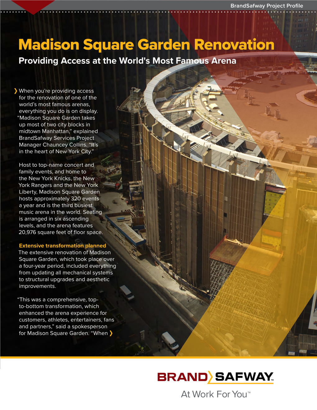 Madison Square Garden Renovation Providing Access at the World's Most Famous Arena