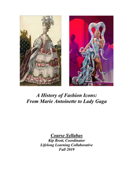 Fashion Icons: from Marie Antoinette to Lady Gaga