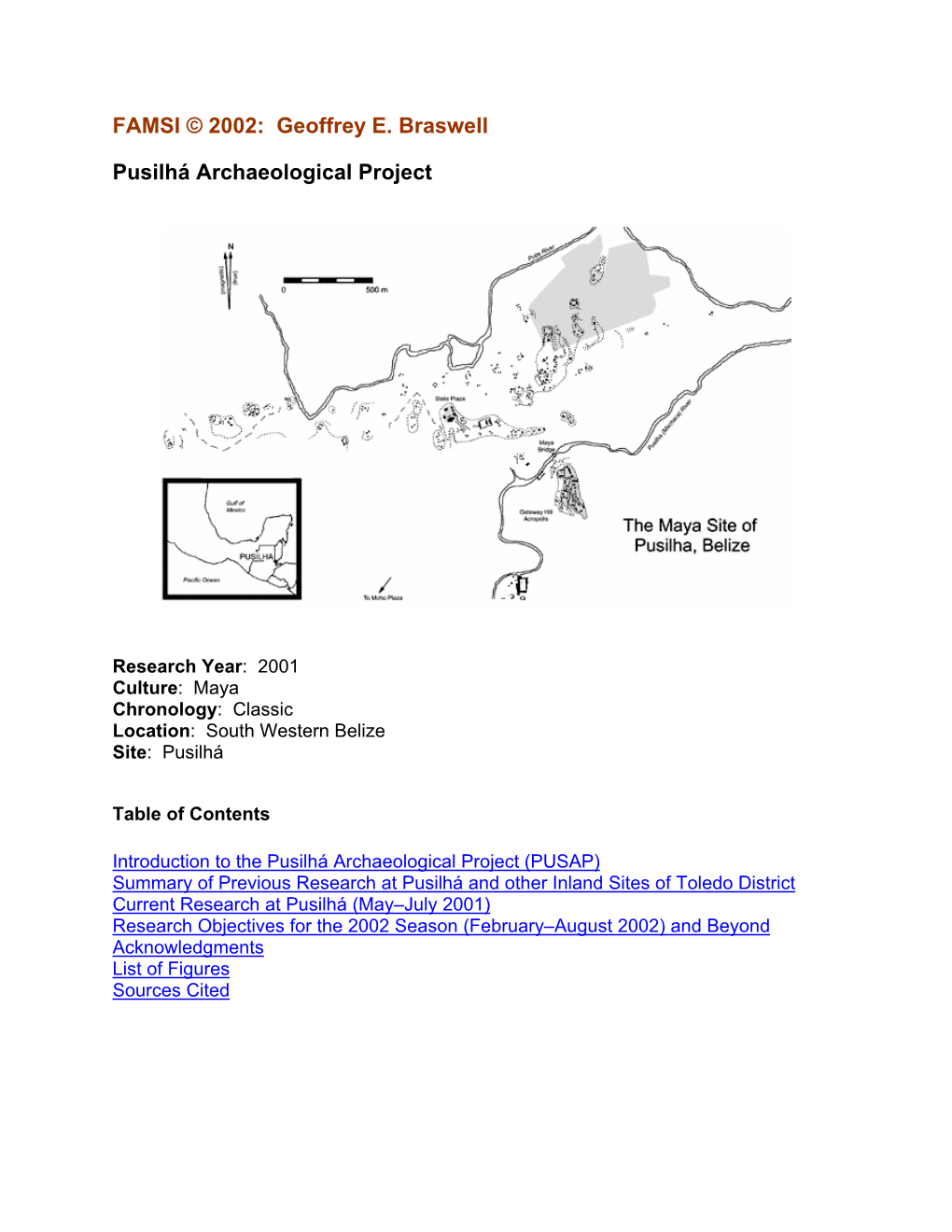 Pusilhá Archaeological Project