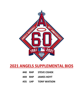 2021 Angels Supplemental Bios