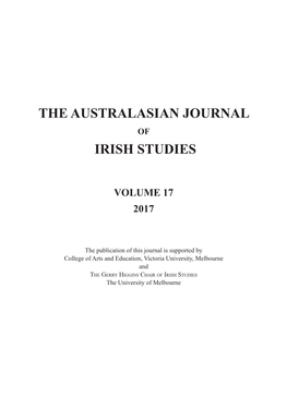 The Australasian Journal Irish Studies
