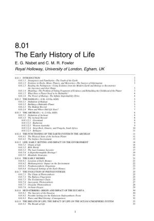 8.01 the Early History of Life E