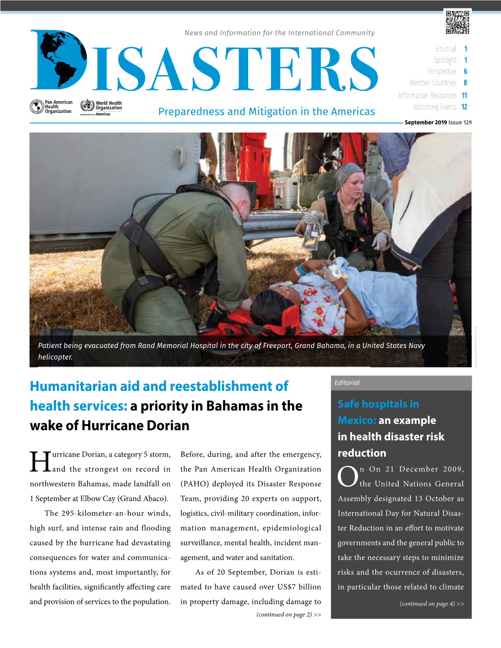 Humanitarian Aid and Reestablishment of Health Services: a Priority in Bahamas in the Wake of Hurricane Dorian