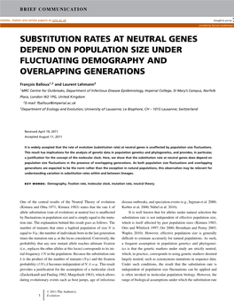 Substitution Rates at Neutral Genes Depend on Population Size Under Fluctuating Demography and Overlapping Generations