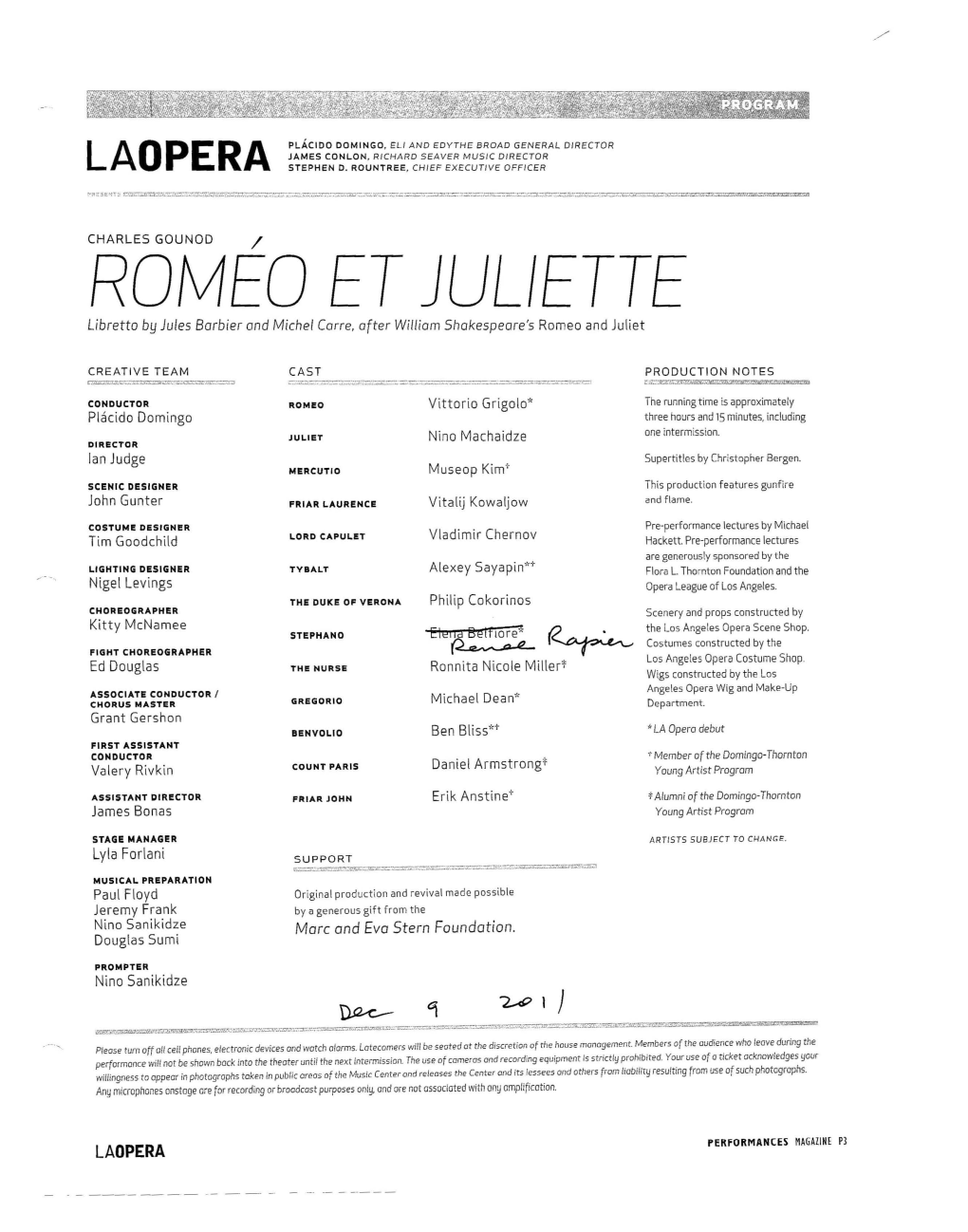 ROMEO ET JULIETTE Libretto by Jules Barbier and Michel Corre, After William Shakespeare's Romeo and Juliet