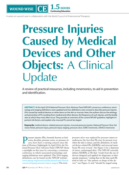 Pressure Injuries Caused by Medical Devices and Other Objects: a Clinical Update