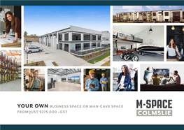 Your Own Business Space Or Man-Cave Space from Just $275,000 +Gst Your Own Affordable Business Space Or Man-Cave Space in the Thriving Colmslie Growth Zone