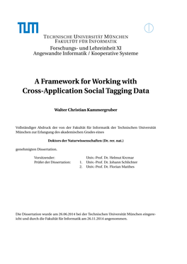 A Framework for Working with Cross-Application Social Tagging Data