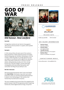 God of War Press Release.Indd