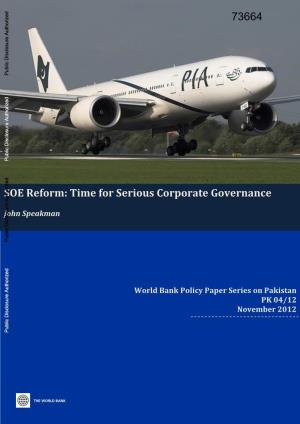 World Bank Policy Paper Series on Pakistan PK 04/12 November 2012 Public Disclosure Authorized