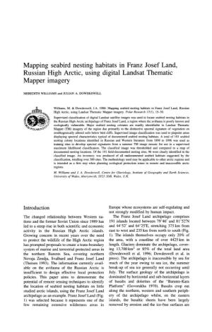 Mapping Seabird Nesting Habitats in Franz Josef Land, Russian High Arctic, Using Digital Landsat Thematic Mapper Imagery