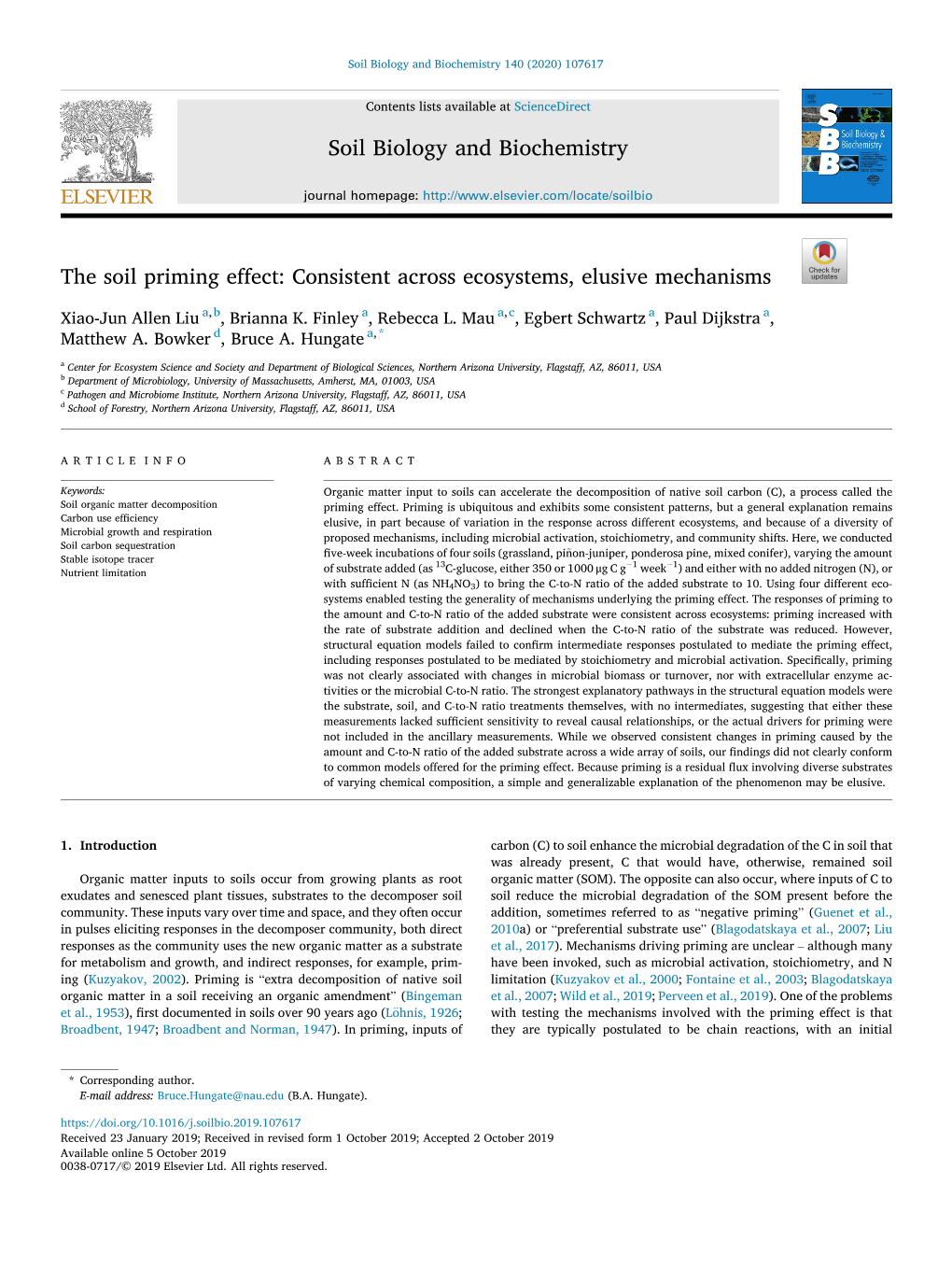 The Soil Priming Effect: Consistent Across Ecosystems, Elusive Mechanisms