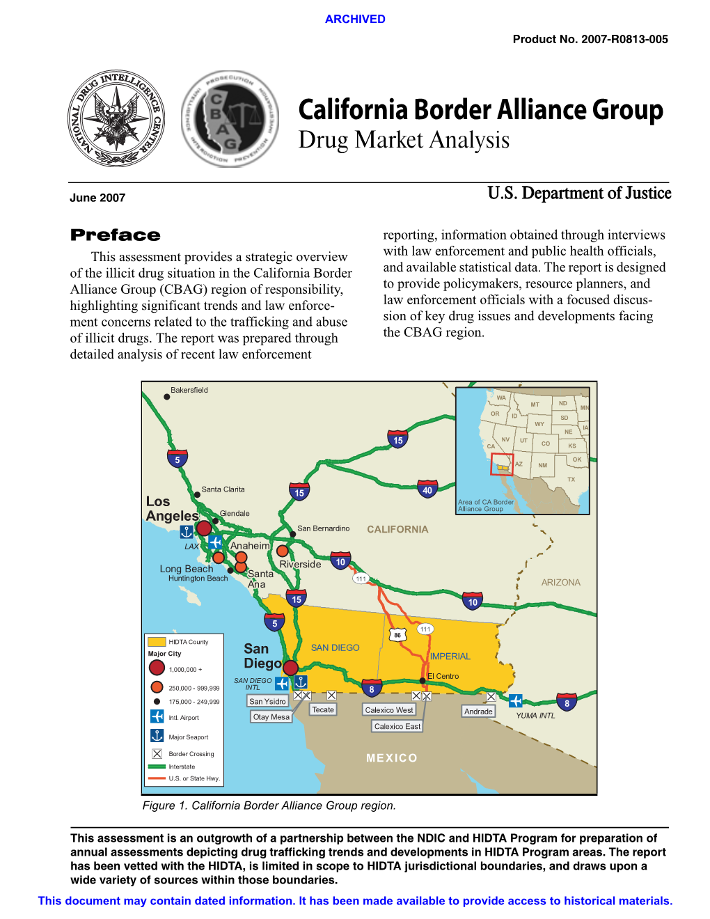 California Border Alliance Group Drug Market Analysis