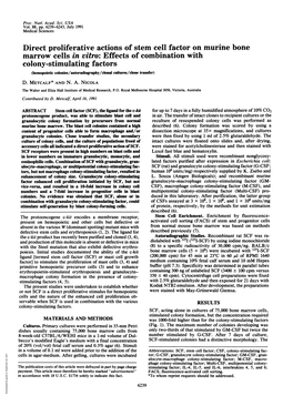 Colony-Stimulating Factors (Hemopoietic Colonies/Autoradiography/Clonal Cultures/Clone Transfer) D