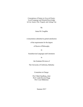 Conceptions of Nature in Nynorsk Poetry: Local Language and Situated Knowledge in Ivar Aasen, Olav Nygard, and Aslaug Vaa