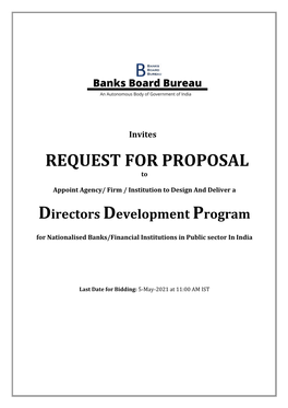 RFP for Directors Development Program 2