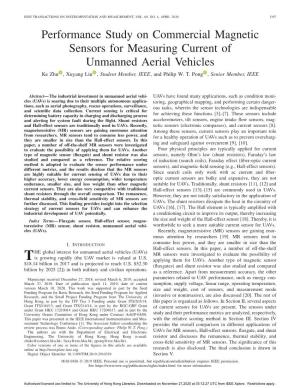Performance Study on Commercial Magnetic Sensors Unmanned Aerial