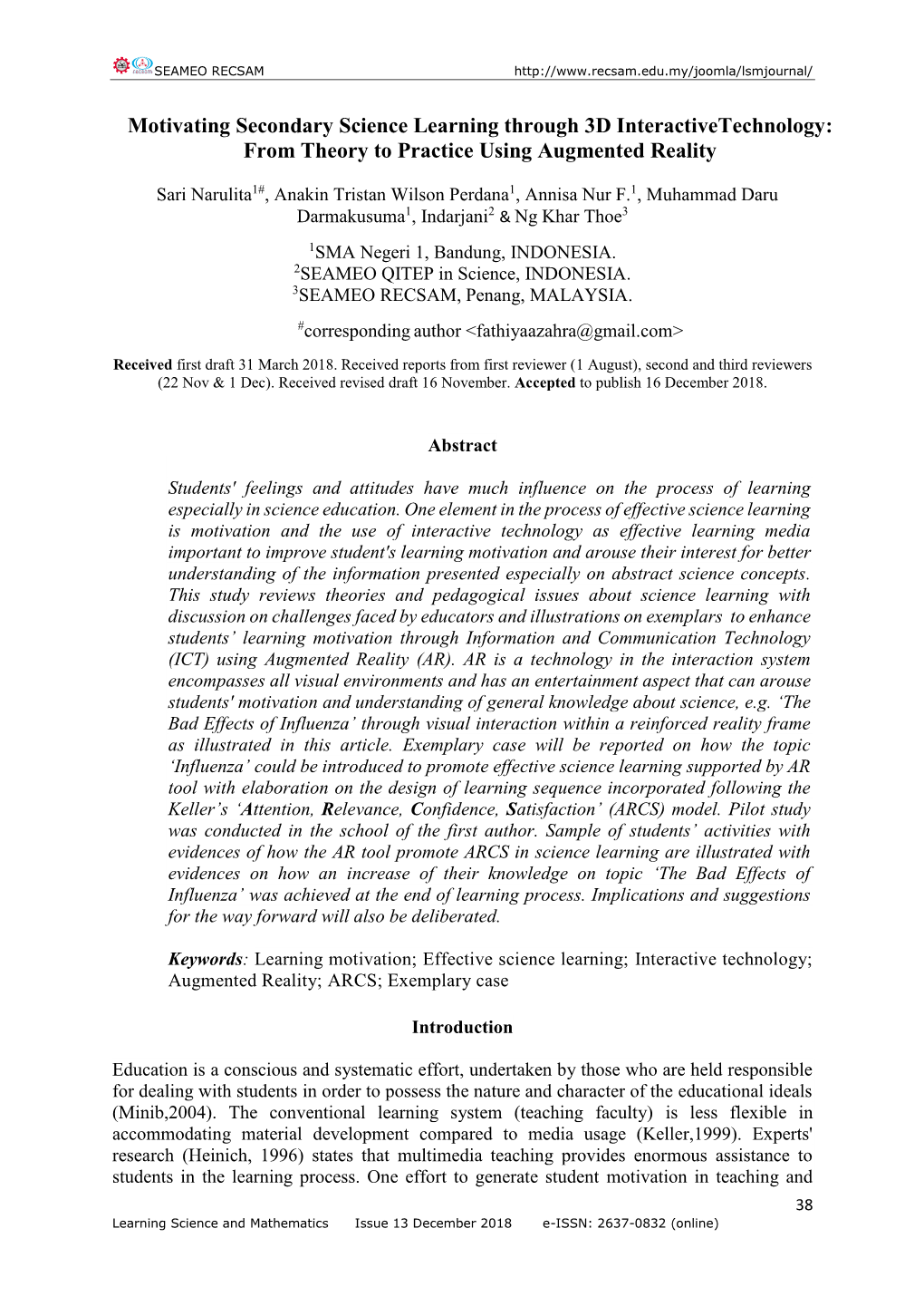 Preparation of Papers in Two-Column Format