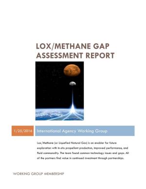 Lox/Methane Propulsion Gap Assessment Report