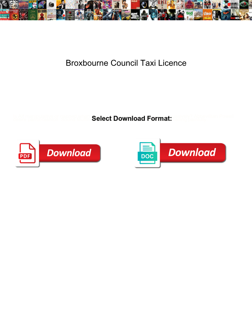 Broxbourne Council Taxi Licence