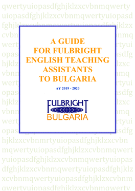 A Guide for Fulbright English Teaching Assistants To