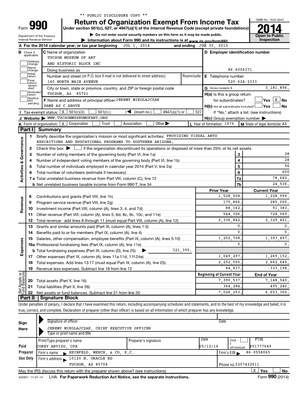 Return of Organization Exempt from Income Tax OMB No