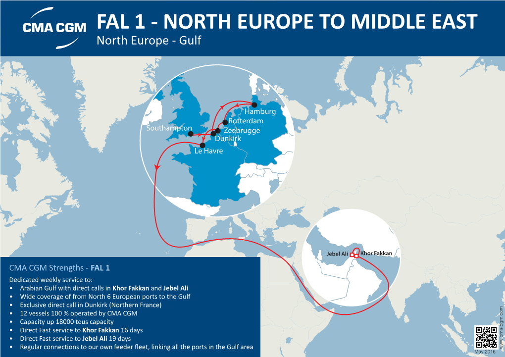 FAL 1 - NORTH EUROPE to MIDDLE EAST North Europe - Gulf