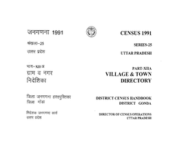 District Census Handbook, Gonda, Part-XIIA, Series-25, Uttar Pradesh