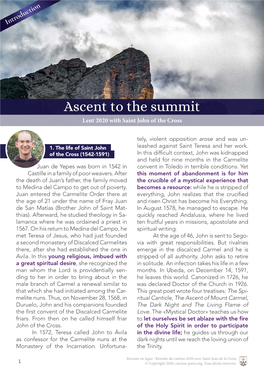 Ascent to the Summit Lent 2020 with Saint John of the Cross