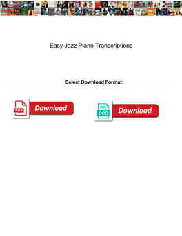 Easy Jazz Piano Transcriptions
