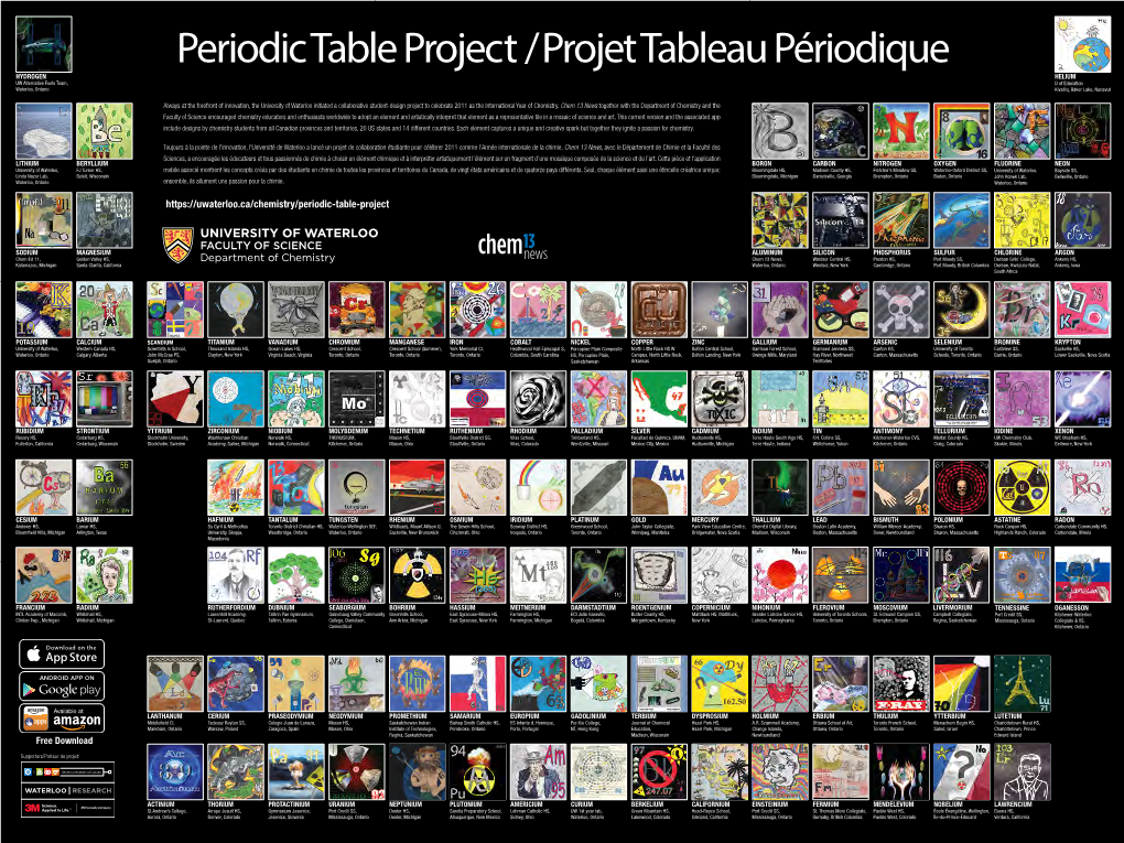 Periodic Table Project/Projet Tableau Périodique