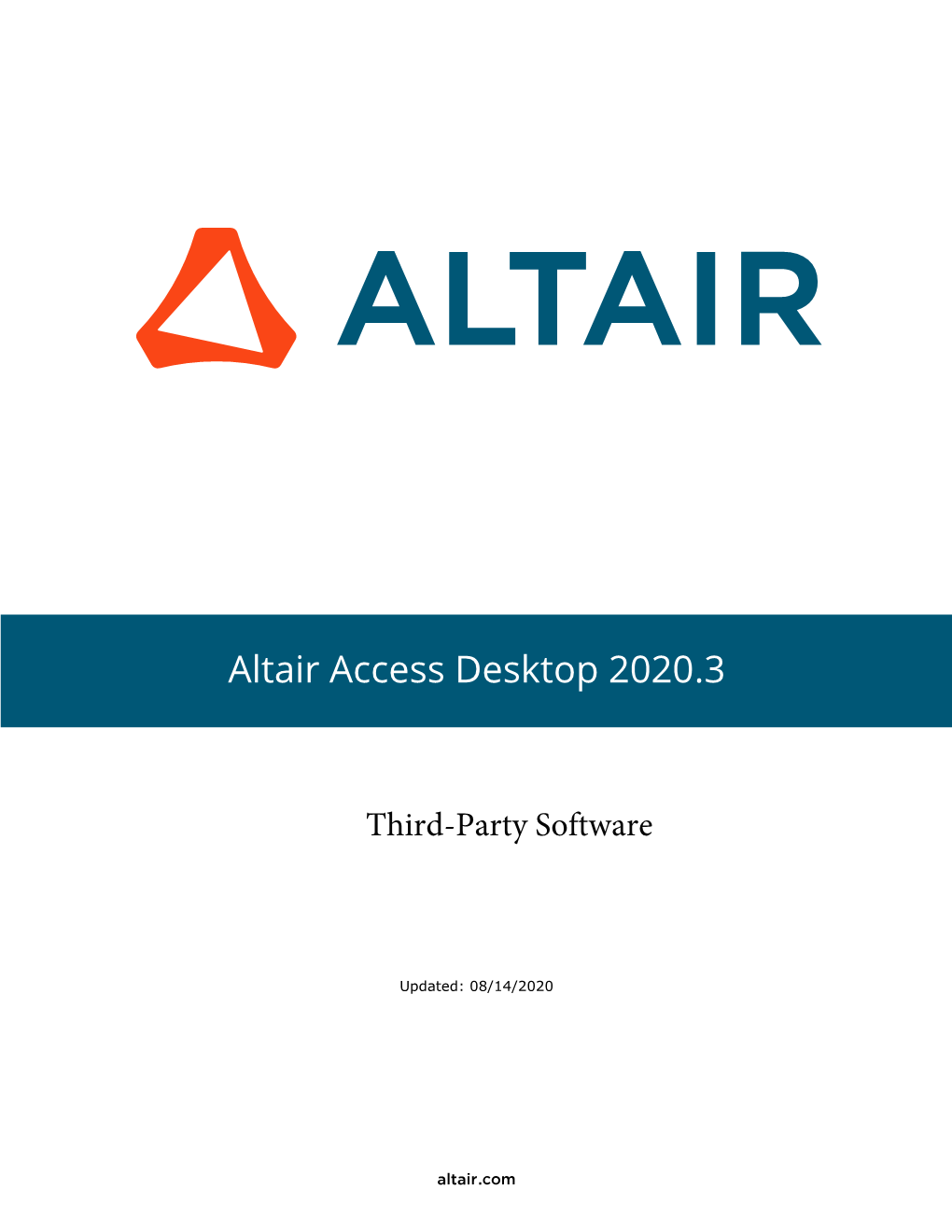 Altair Access Desktop 2020.3