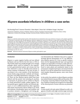 Kluyvera Ascorbata Infections in Children: a Case Series