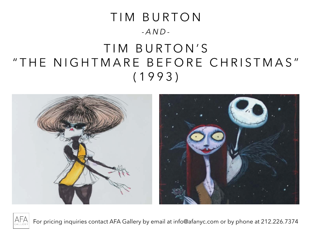 Tim Burton Tim Burton's