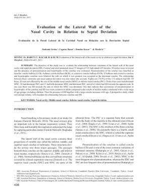 Evaluation of the Lateral Wall of the Nasal Cavity in Relation to Septal Deviation