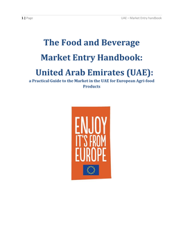 The Food and Beverage Market Entry Handbook: United Arab Emirates (UAE)