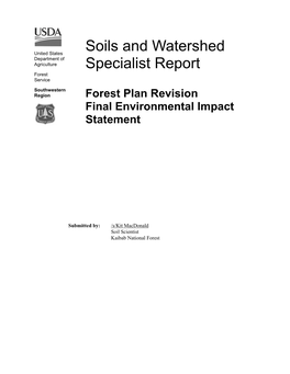 Soils & Watershed Specialist Report
