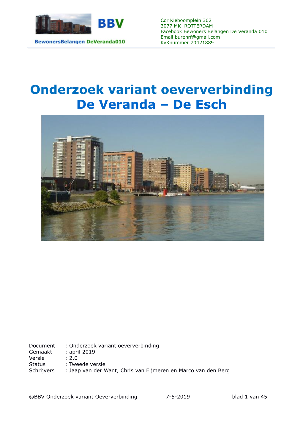 Onderzoek Variant Oeververbinding De Veranda – De Esch