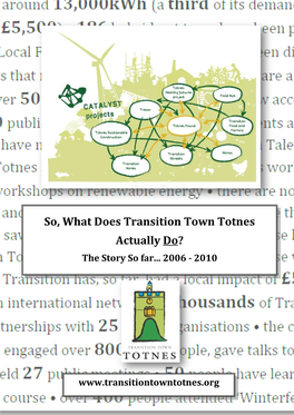 So, What Does Transition Town Totnes Actually Do?