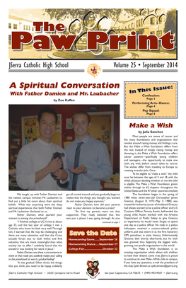 A Spiritual Conversation in This Issue: with Father Damien and Mr