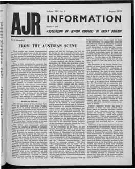 Information * Issued by the Association of Jewish Refugees in Great Britain