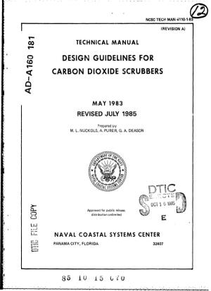 Design Guidelines for Carbon Dioxide Scrubbers I