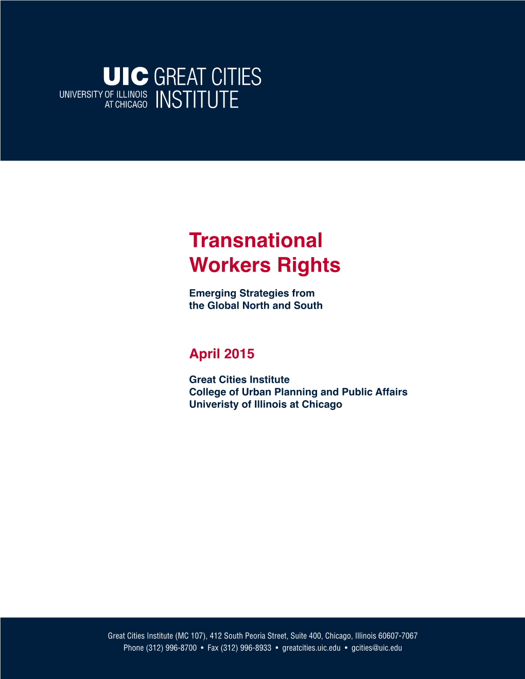 Transnational Workers Rights Emerging Strategies from the Global North and South