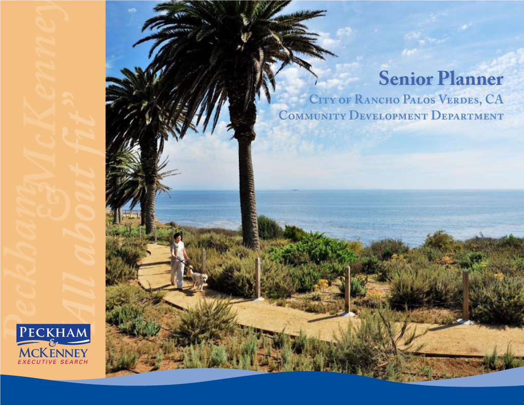 Rancho Palos Verdes, CA Verdes, Palos Rancho of City Senior Planner Planner Senior