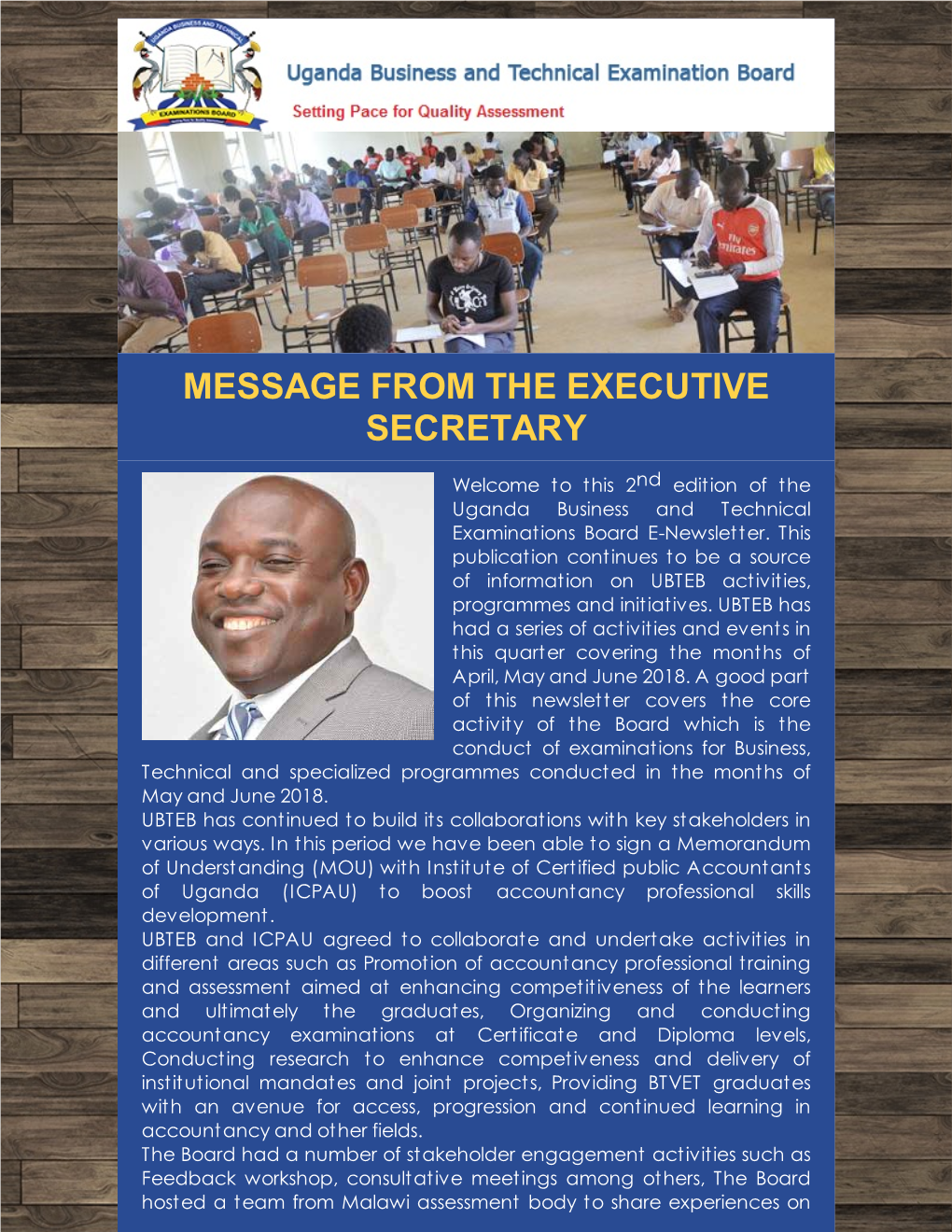 Message from the Executive Secretary