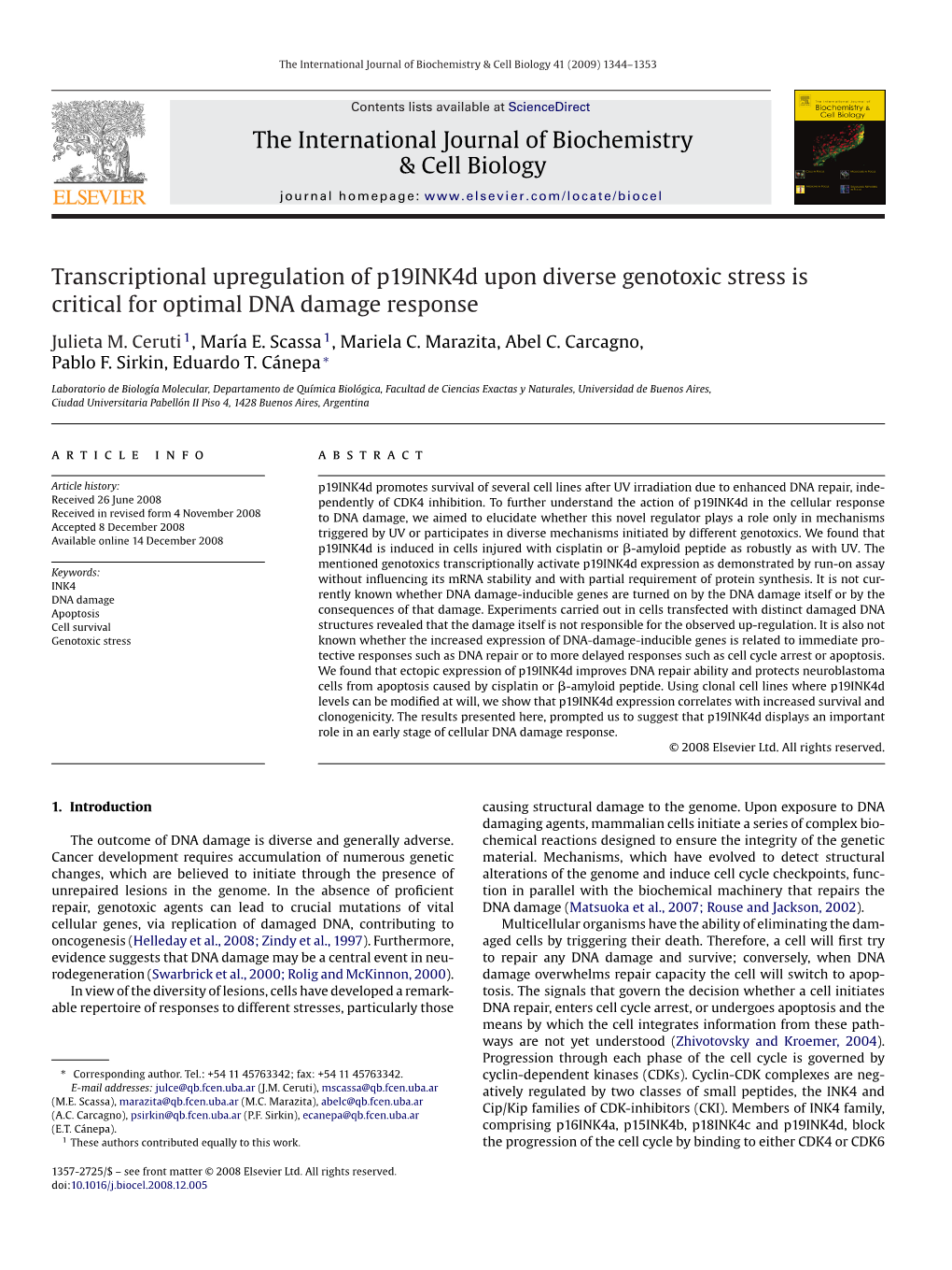 The International Journal of Biochemistry & Cell Biology