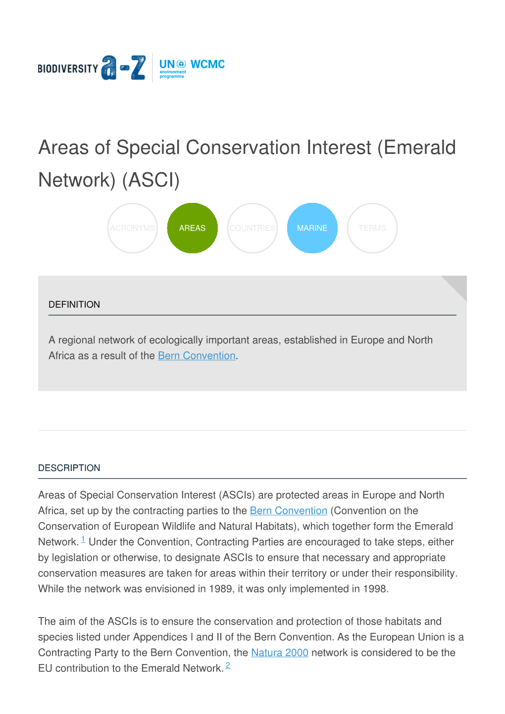 Areas of Special Conservation Interest (Emerald Network) (ASCI)