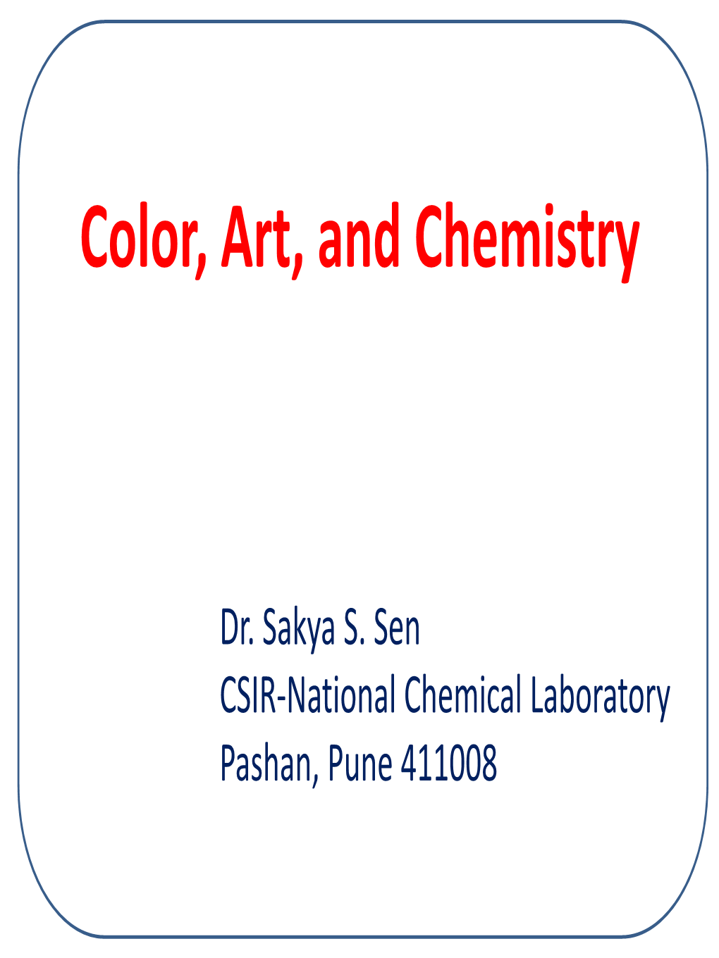 Color, Art, and Chemistry