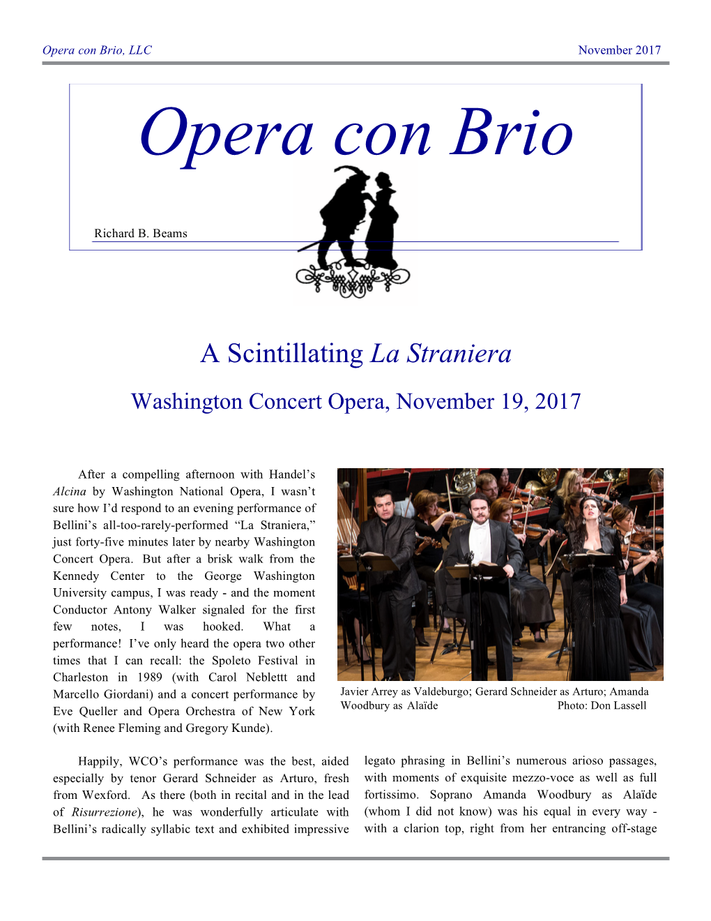 A Scintillating La Straniera Washington Concert Opera, November 19, 2017